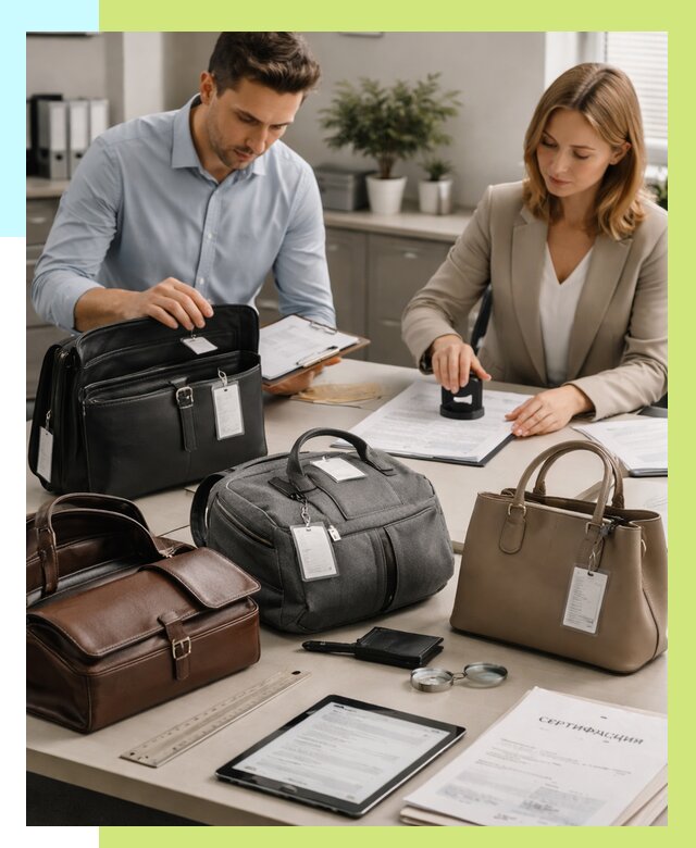 Сертификация сумок в Большой Камне от 7606 руб. | Алешин-Бль