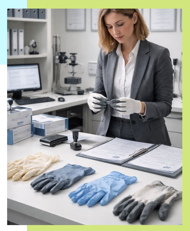 Сертификация перчаток в Большой Камне от 8620 р. | Алешин-Бль