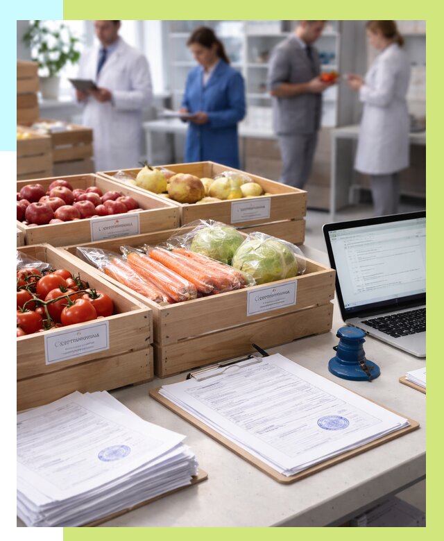 Сертификация овощей и фруктов в Большой Камне от 8620 р. | Алешин-Бль
