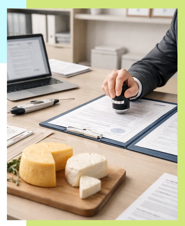 Сертификация сыров в Большой Камне от 15212 р | Сертификат на сыр Алешин-Бль