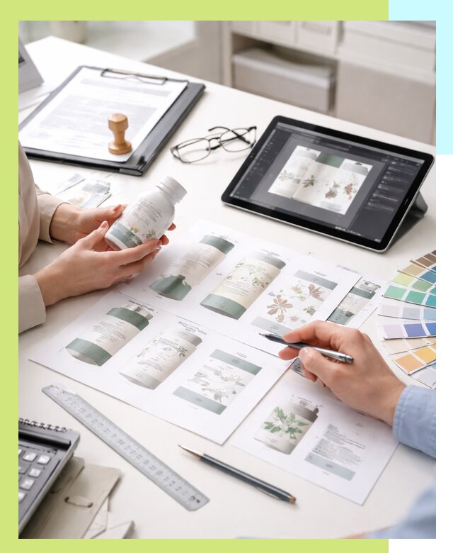 Профессиональная разработка дизайна и текста этикетки продукции в Большой Камне