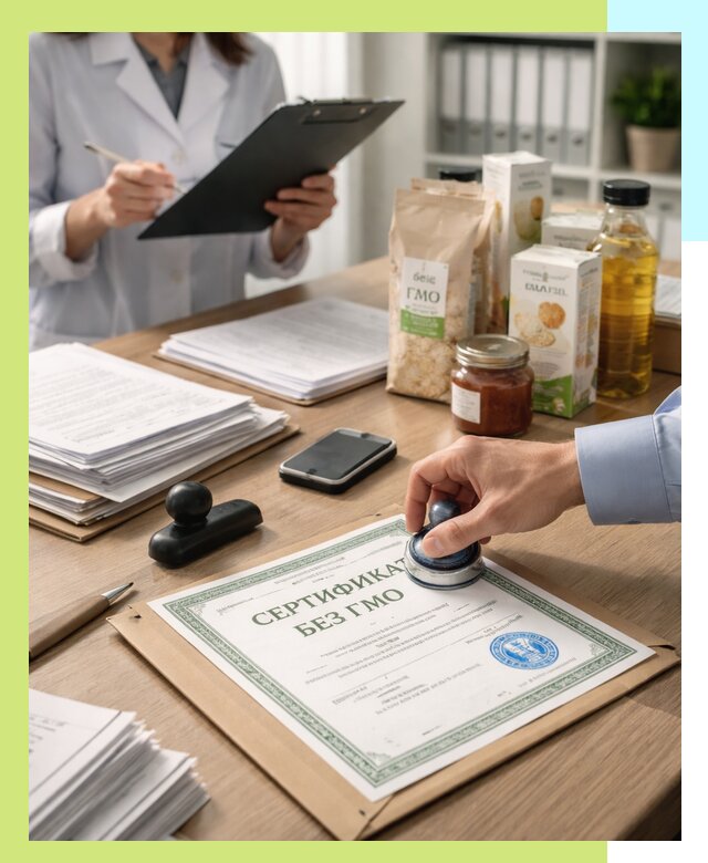 Получение сертификата Без ГМО для продукции в Большой Камне
