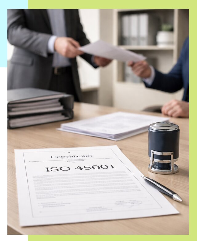 Сертификат ISO 45001 в Большой Камне под ключ от 45635 р. | Алешин-Бль