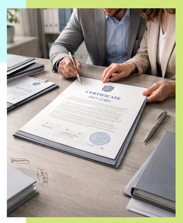Сертификат ISO 22301 в Большой Камне от 45635 р. | Алешин-Бль срочно