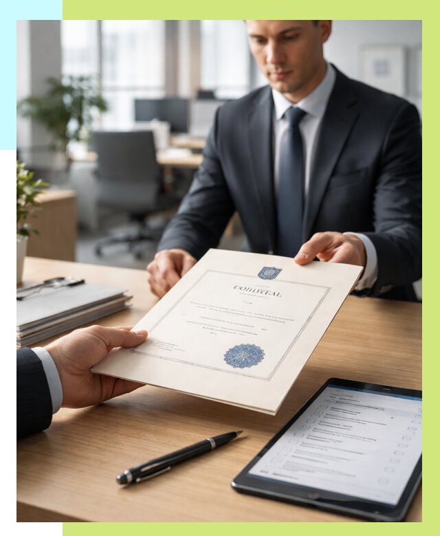 Сертификат ISO 30301 в Большой Камне от 35494 р. | Алешин-Бль - под ключ